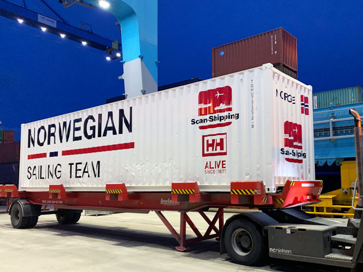 Container med folie